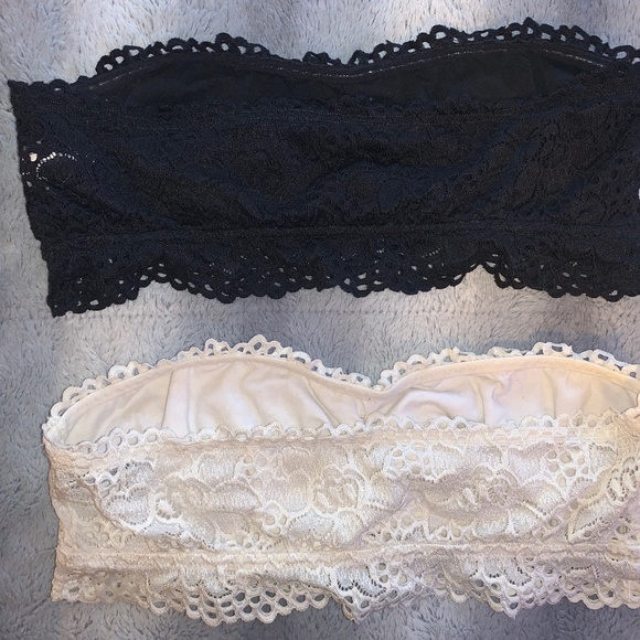 Aerie strapless bandeau bra white/black - Picture 2 of 4